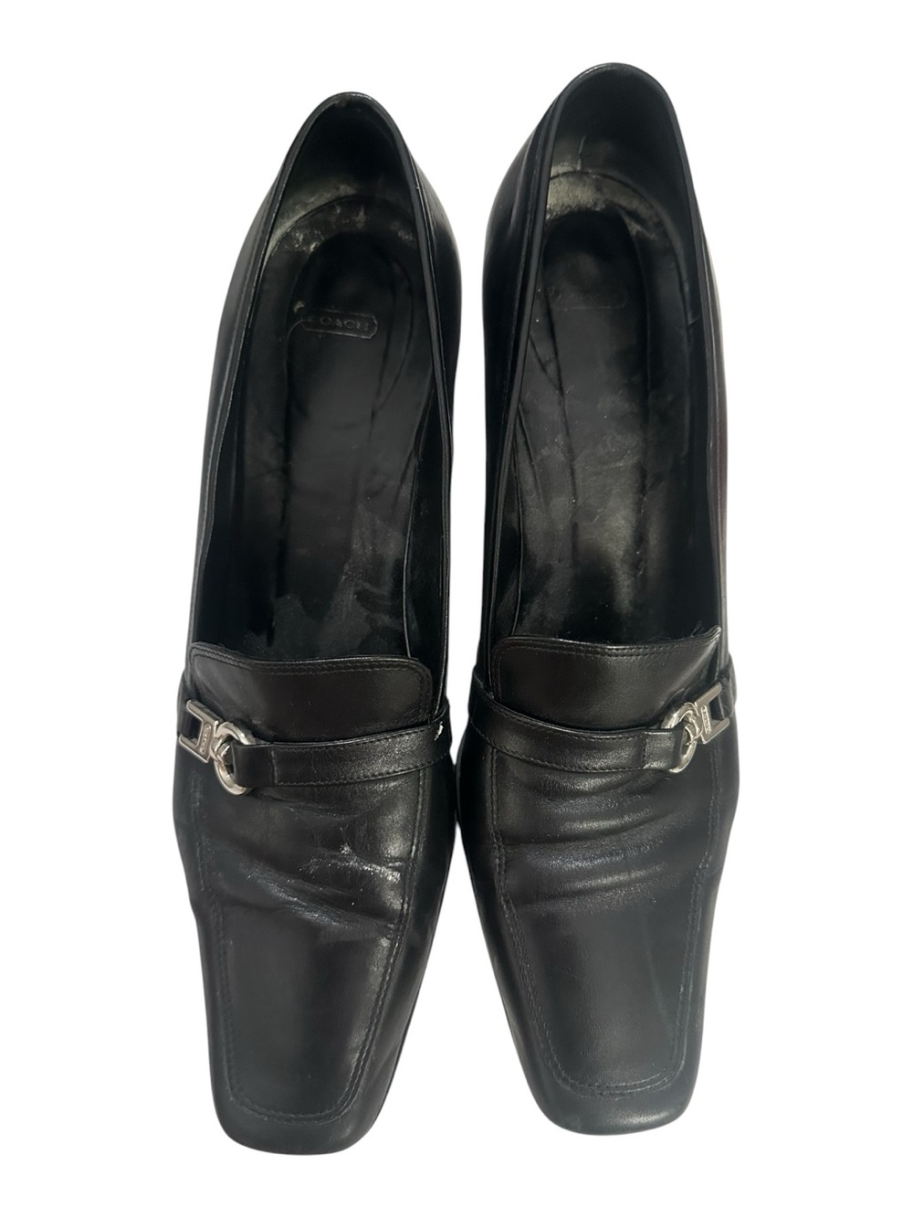 COACH Deborah Calf Leather Loafer Heels